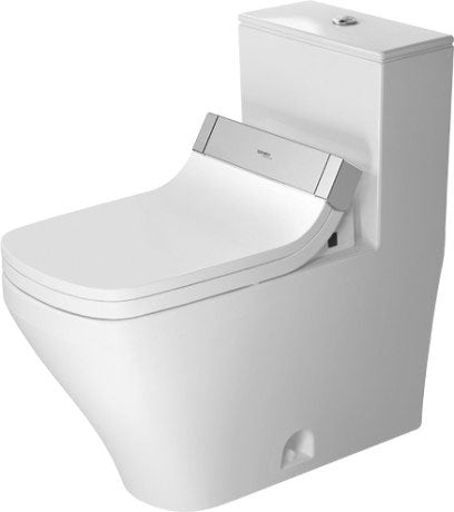 DURAVIT DuraStyle One-Piece Toilet Kit White with HygieneGlaze, Single Flush, 1.28 GPF, Top Button Flush D4053900