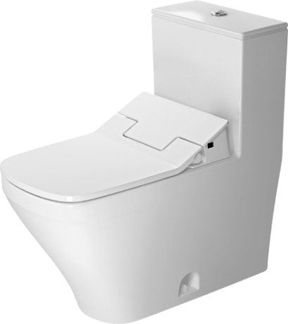 DURAVIT DuraStyle One-Piece Toilet Kit White with HygieneGlaze, Dual Flush, 1.32, 0.92 GPF, Top Button Flush D4053800