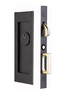 EMTEK Modern Rectangular Pocket Door Mortise Lock