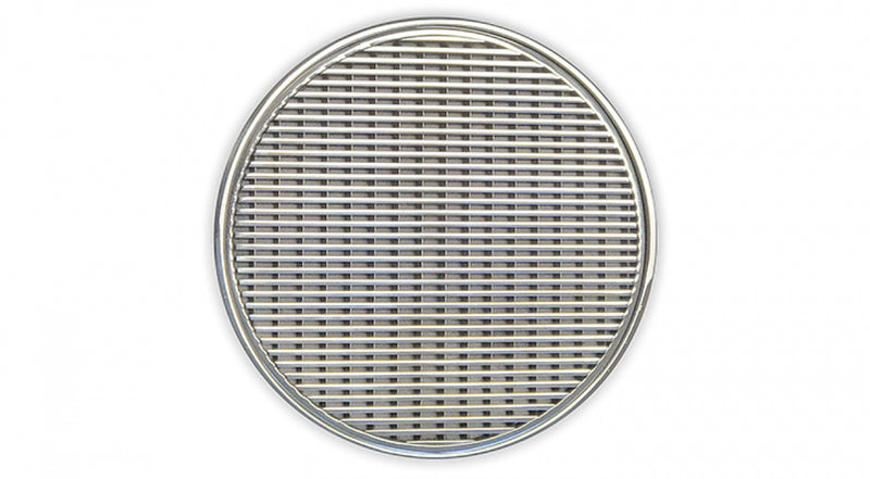 5in Round Strainer with Wedge Wire Pattern Decorative Plate and 2in Throat for RWD 5