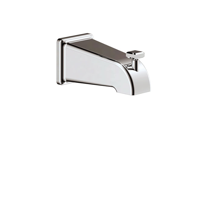 AQUABRASS 10232 SQUARE TUB SPOUT WITH DIVERTER 5 inch1/2