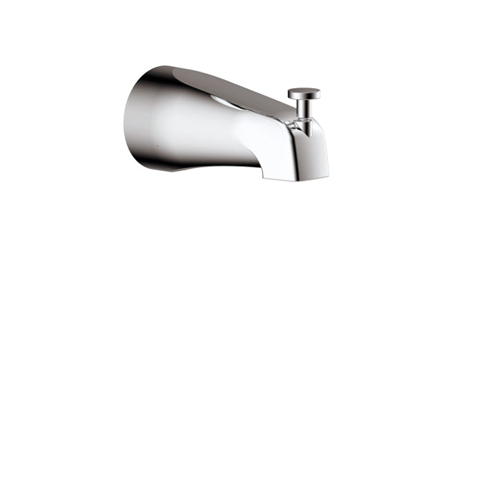 AQUABRASS 10332 TUB SPOUT ROUND WITH DIVERTER 5 inch1/4