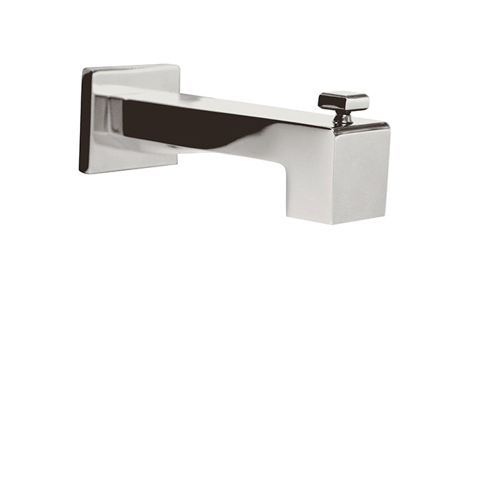 AQUABRASS 11632 SQUARE TUB SPOUT WITH DIVERTER 6 1/2