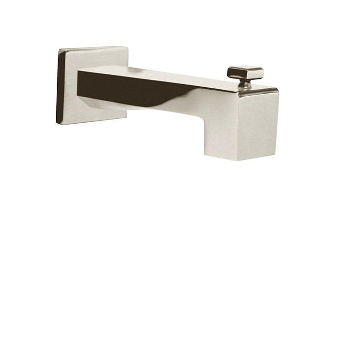 AQUABRASS 11632 SQUARE TUB SPOUT WITH DIVERTER 6 1/2