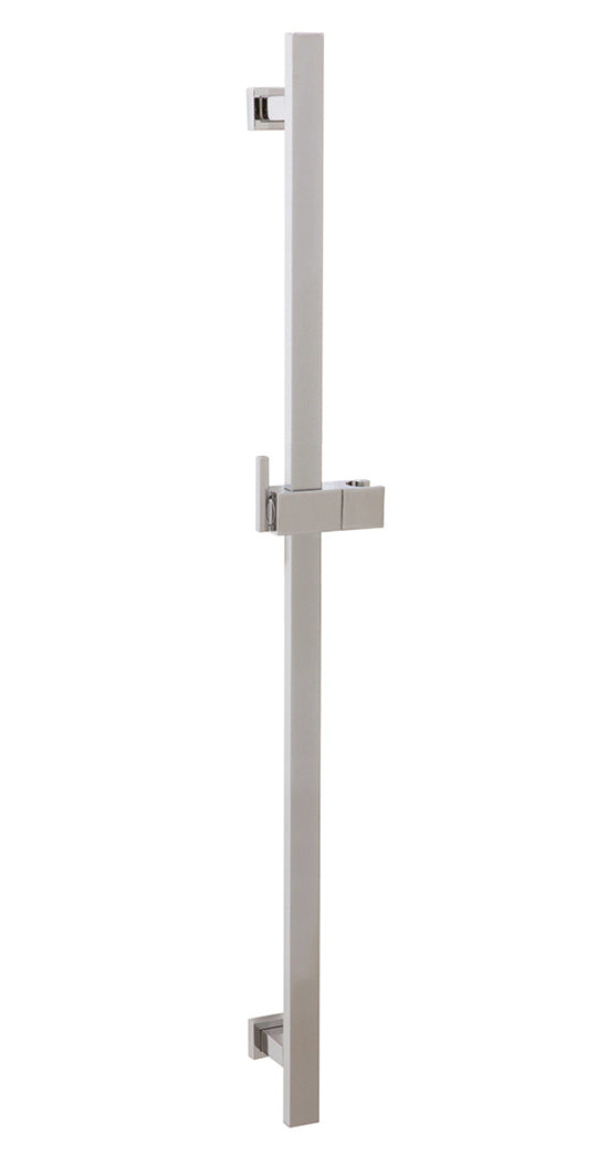 AQUABRASS 12753 SQUARE SHOWER RAIL ONLY WITH SLIDER