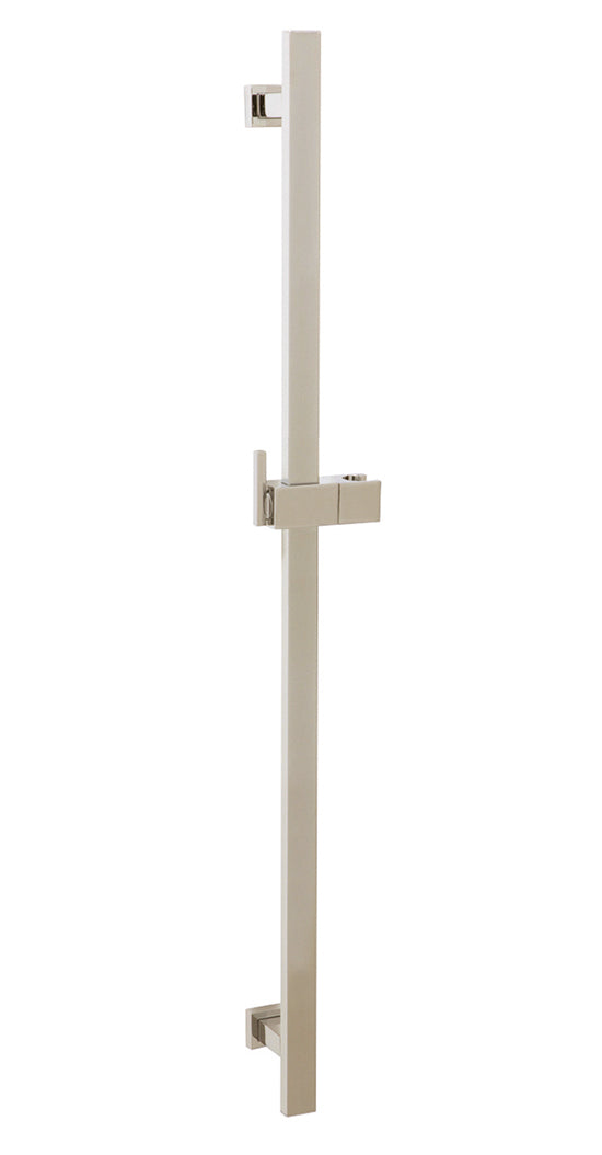 AQUABRASS 12753 SQUARE SHOWER RAIL ONLY WITH SLIDER