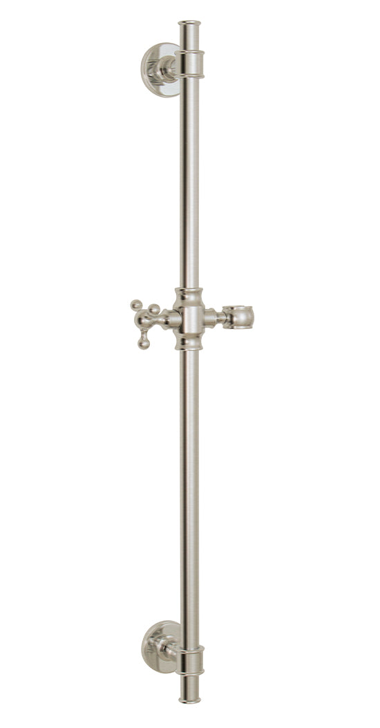 AQUABRASS 12763 CLASSIC ROUND SHOWER RAIL WITH SLIDER