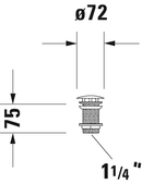 DURAVIT Accessories Slotted waste 0050381092