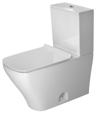 DURAVIT DuraStyle Two-Piece Toilet Kit White with HygieneGlaze, Single Flush, 1.28 GPF, Top Button Flush D4051920
