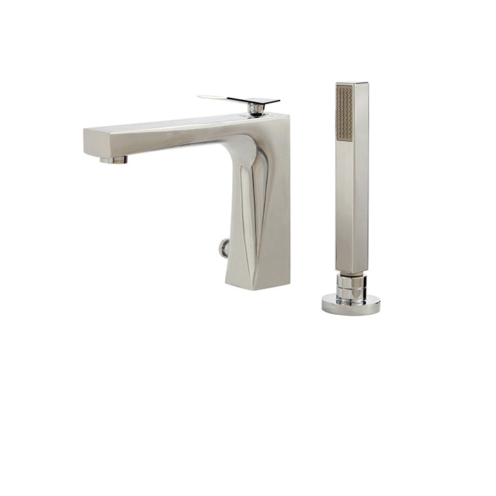 AQUABRASS 19074 2-piece deckmount tub filler with handshower