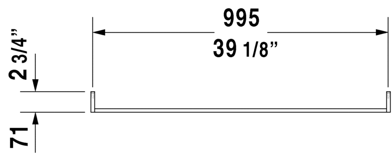 DURAVIT Accessories Towel rail 0030351000