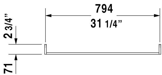 DURAVIT Accessories Towel rail 0030361000