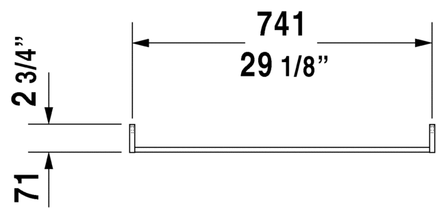 DURAVIT Accessories Towel rail 0030381000