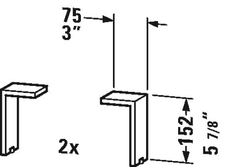 DURAVIT Leg Silver UV999100000