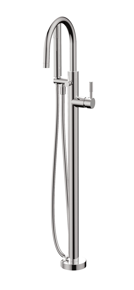 AQUABRASS 27N84 Floormount tub filler with handshower