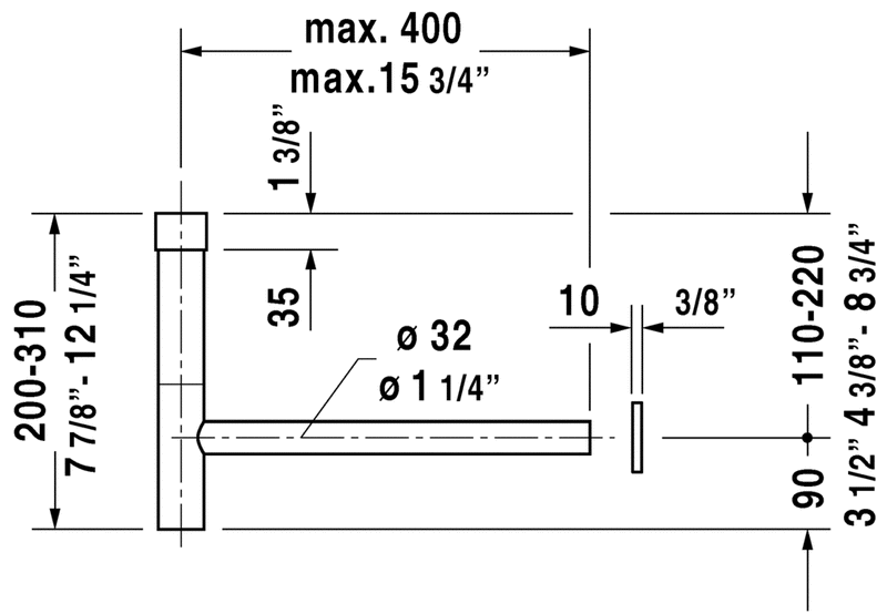 DURAVIT Accessories Design Siphon *- Black Matte 0050364692