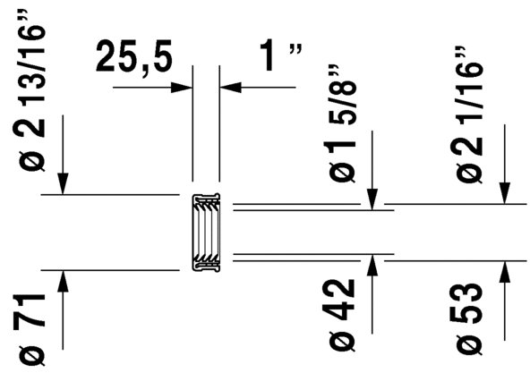 DURAVIT Accessories Outlet connector 0050060000