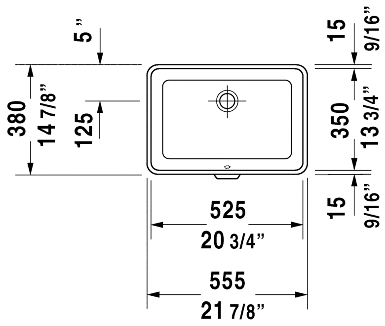 DURAVIT 2nd floor Undermount Sink White 0316530017