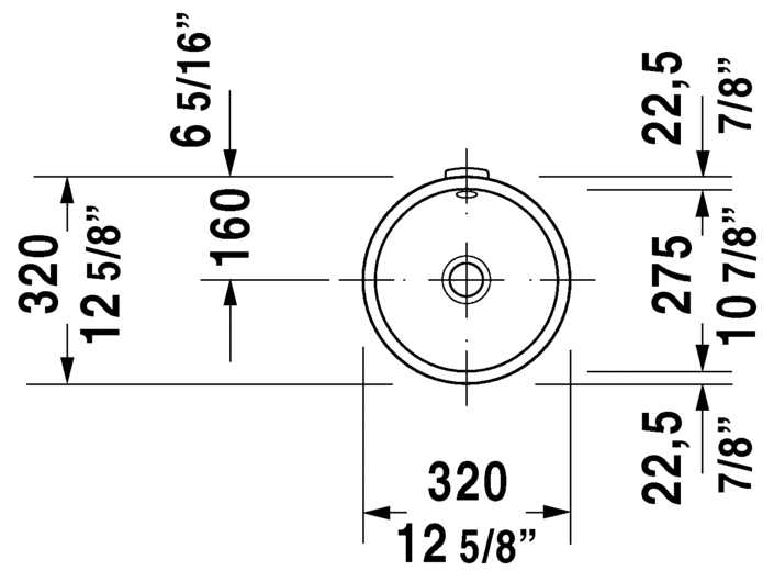 DURAVIT Architec Undermount Sink White 0319270000