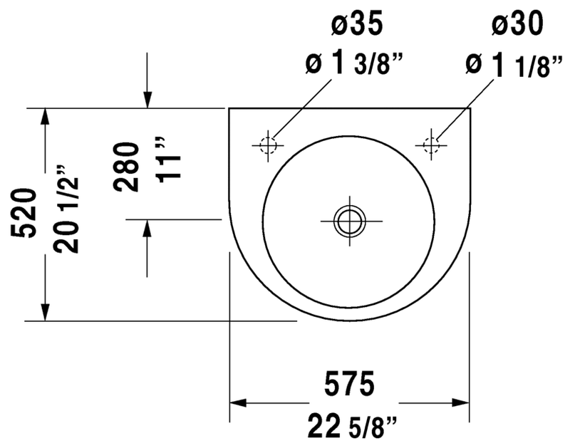 DURAVIT Architec Wall-Mount Sink White 0449580000