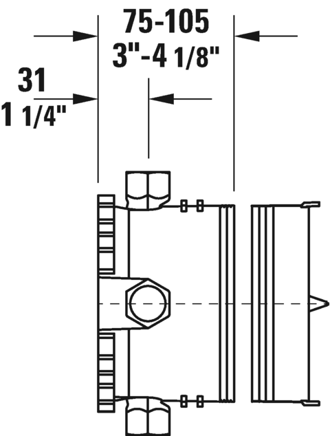 DURAVIT 3/4" Bluebox for Concealed Installation GK0900001U00