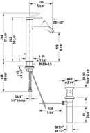 DURAVIT C.1 Single Lever Washbasin Faucet Chrome C11030001U10
