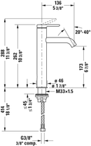 DURAVIT C.1 Single Lever Washbasin Faucet Chrome C11030002U10