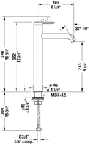 DURAVIT C.1 Single Lever Washbasin Faucet Chrome C11040002U10