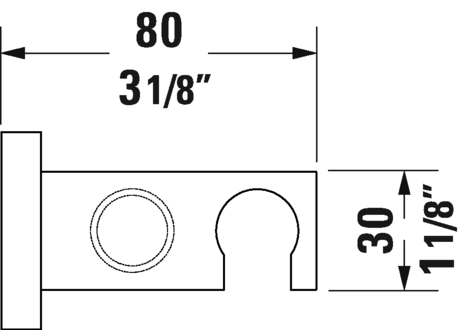 DURAVIT Square Wall Outlet With Holder Chrome UV0630026U00