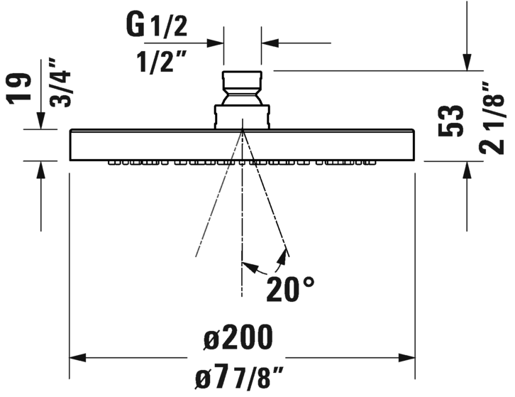 DURAVIT Showerhead Chrome UV0660013U00