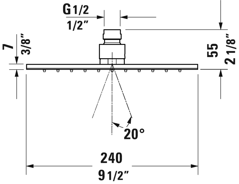 DURAVIT Showerhead Chrome UV0660027U00