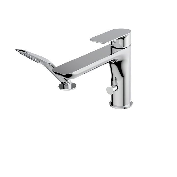 AQUABRASS 56074 MUST 2PCE DECKMOUNT TUB FILLER with handshower