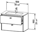 DURAVIT Brioso Wall-Mount Vanity Kit White BR000702222