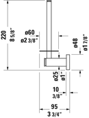 DURAVIT D-Code Spare Roll Holder Chrome 0099151000