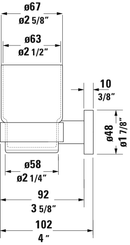 DURAVIT D-Code Toothbrush Cup Chrome 0099201000