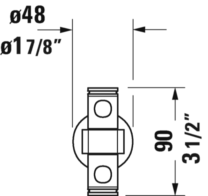 DURAVIT D-Code Towel Rail Chrome 0099221000