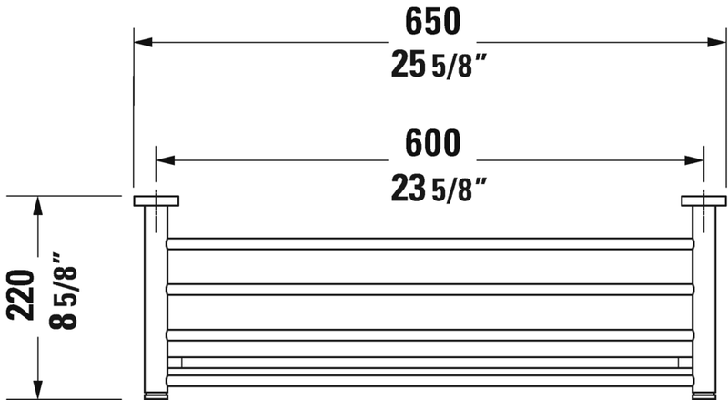 DURAVIT D-Code Towel Shelf Chrome 0099251000