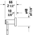 DURAVIT D-Code Toilet Paper Holder Chrome 0099261000