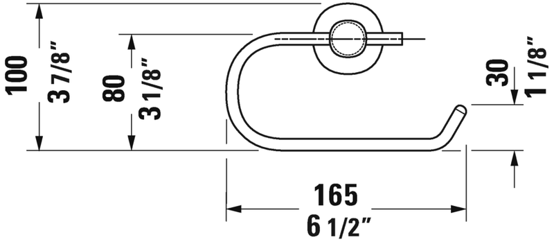 DURAVIT D-Code Toilet Paper Holder Chrome 0099261000