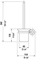 DURAVIT D-Code Brush Set Chrome 0099271000