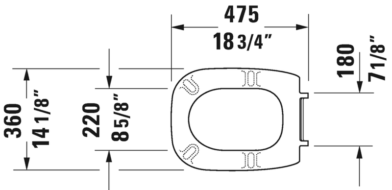 DURAVIT D-Code Toilet Seat White 0067410000