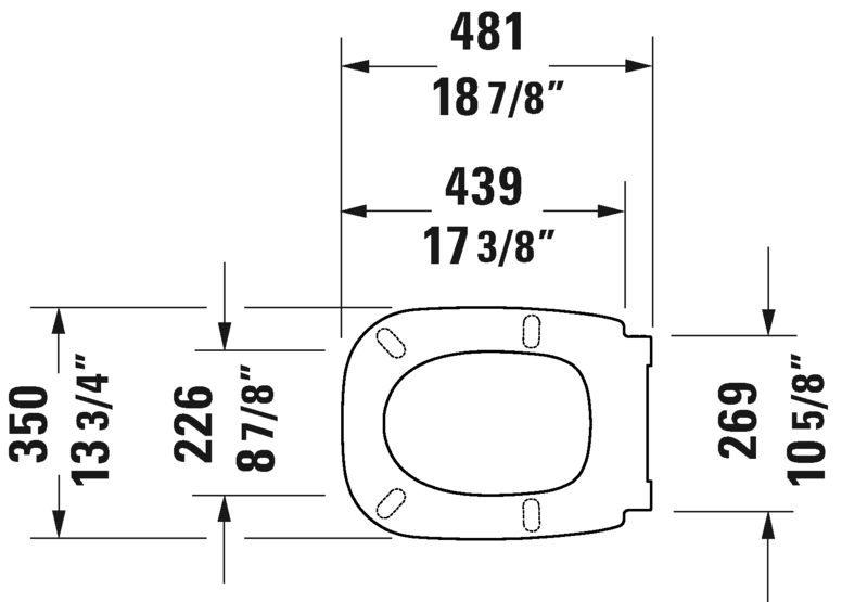 DURAVIT D-Code Toilet Seat White 0062090096