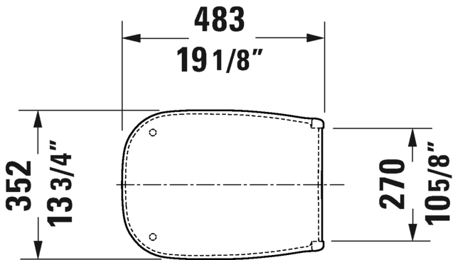 DURAVIT D-Code Toilet Seat White 0062090096