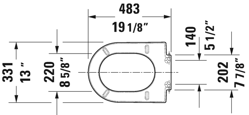 DURAVIT Starck 3 Toilet seat and cover 0063320000