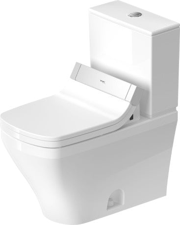 DURAVIT DuraStyle Two-Piece Toilet Kit White with HygieneGlaze, Single Flush, 1.28 GPF, Top Button Flush D4054800