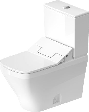 DURAVIT DuraStyle Two-Piece Toilet Kit White with HygieneGlaze, Single Flush, 1.28 GPF, Top Button Flush D4054600