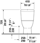 DURAVIT Darling New One-Piece Toilet Kit White with Seat D2101700