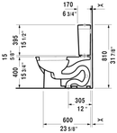 DURAVIT Darling New Two-Piece Toilet Kit White D2101800