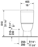 DURAVIT Darling New Two-Piece Toilet Kit White D2101800