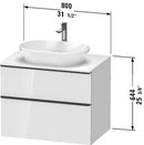 DURAVIT D-Neo Two Drawer Wall-Mount Vanity Unit DE49670BD